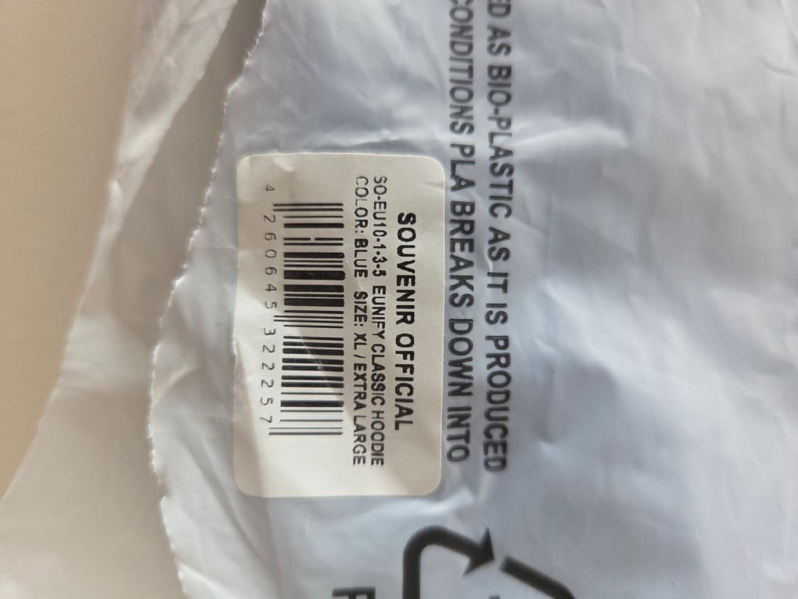 수베니어 후드 클래식 후드 블루 XL새상품 상품이미지3