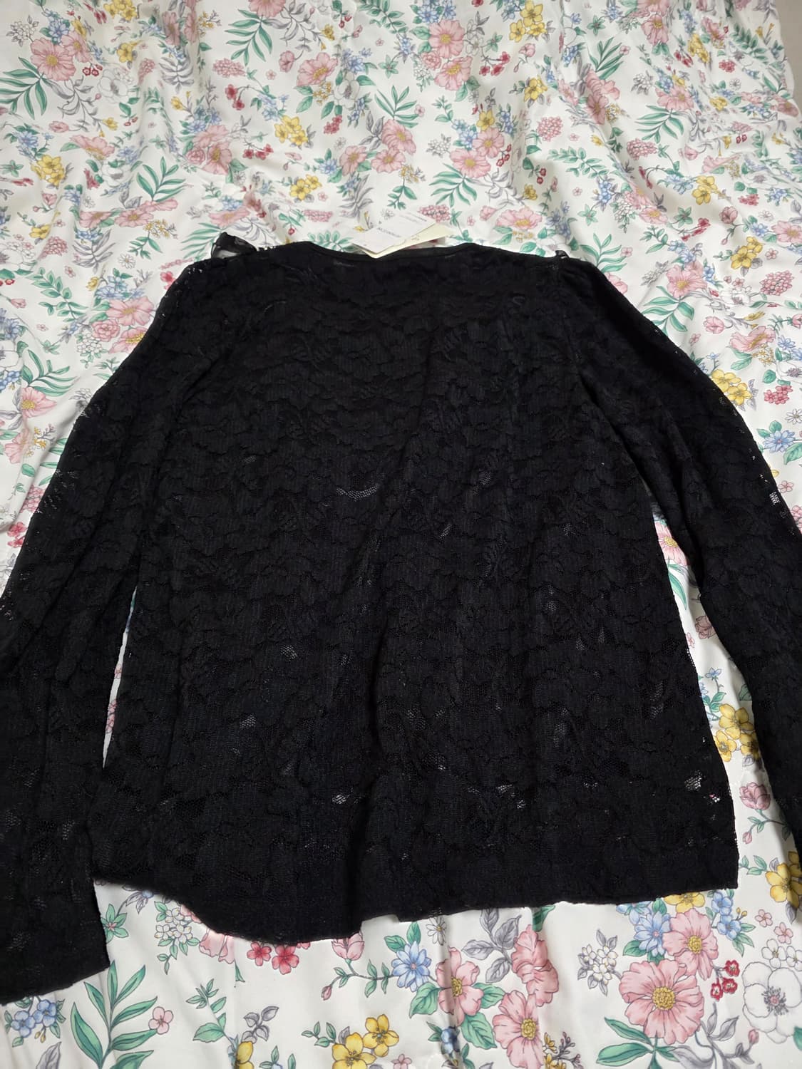 엑시즈팜 일본빈티지)빅리본 레이스진주 공겜여주프릴블랙 고딕로리타 블라우스 상품이미지4