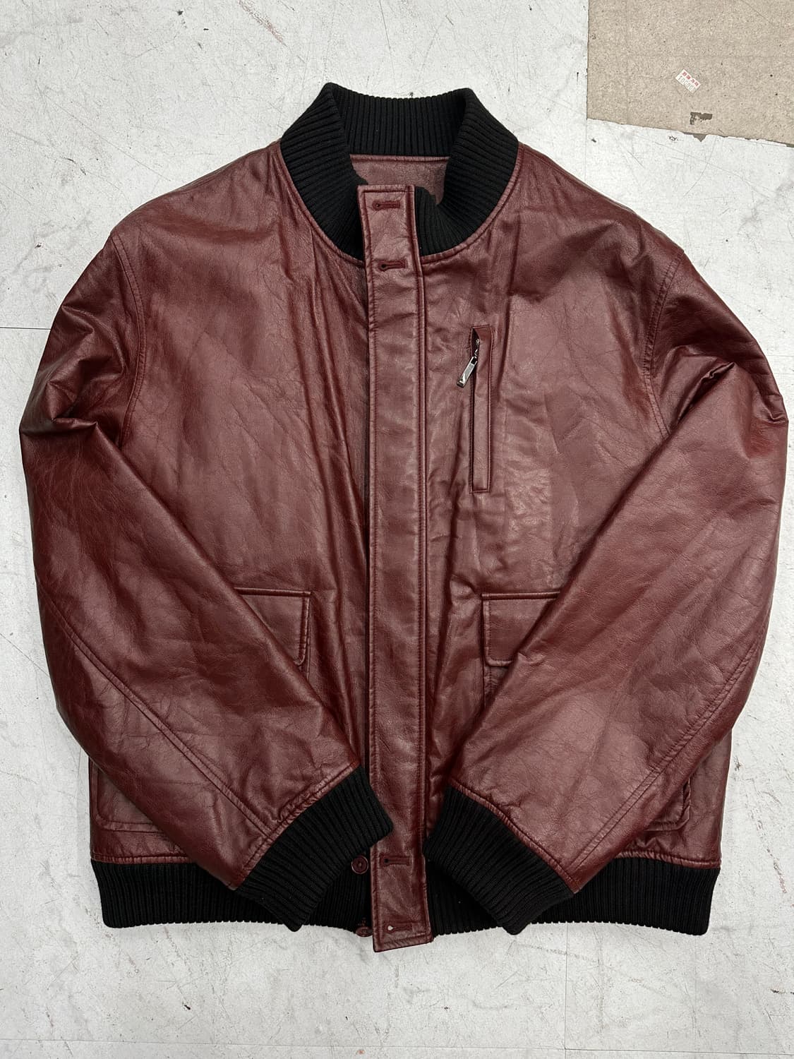 파이트 클럽 타일러 더든 버건디 레더자켓 상품이미지3