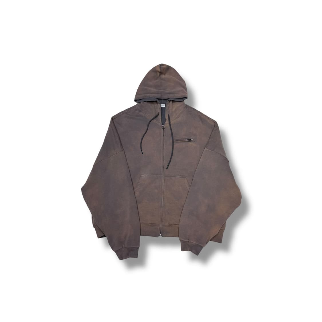 [M] 윌리차바리아 브라운 후드집업 상품이미지3