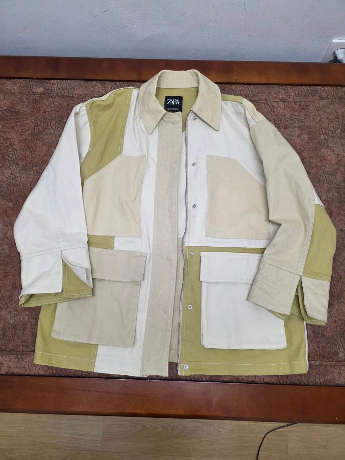 자라 패치워크 개버딘 재킷 M 상품이미지1