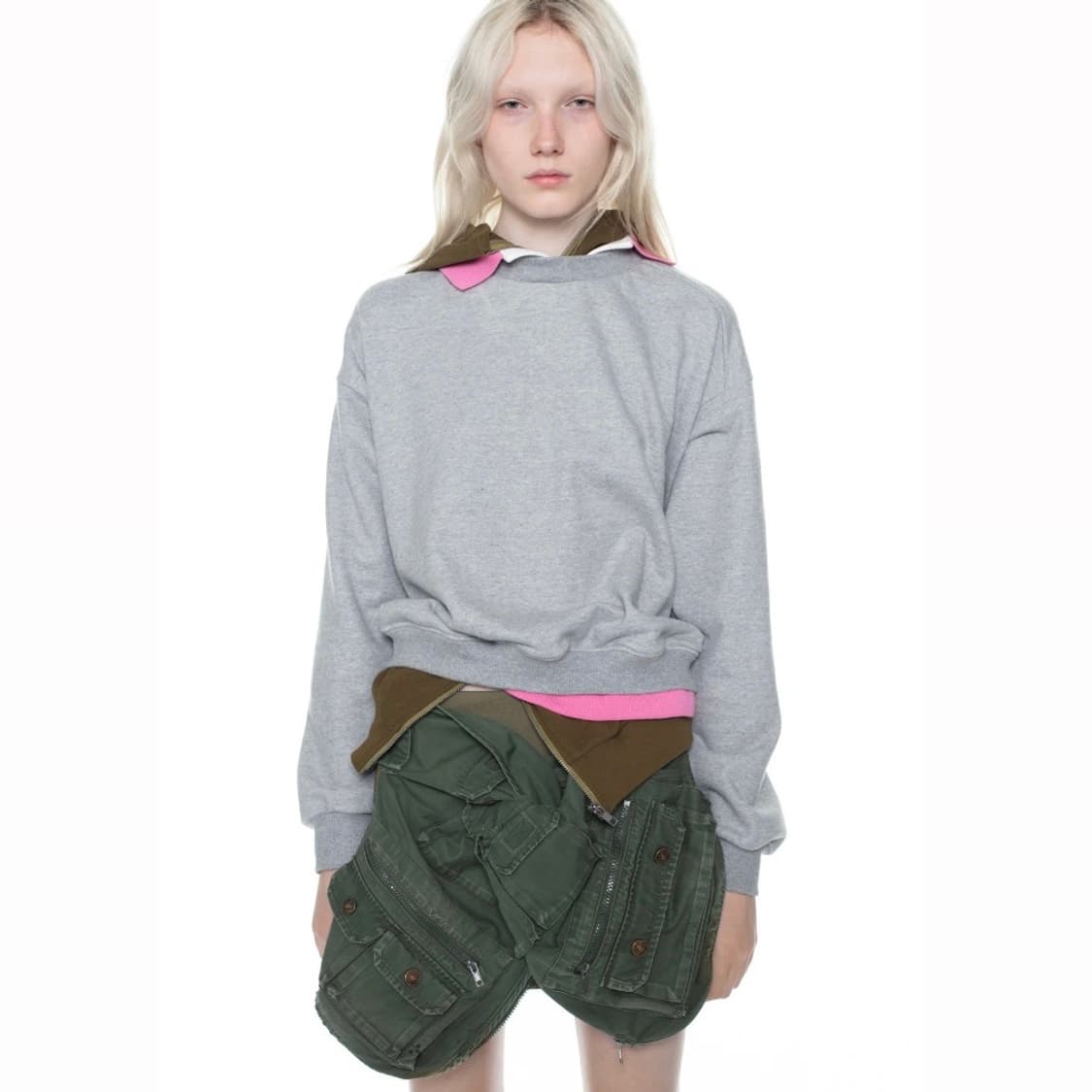 [M]어거스트 바론 All-in 25fw 트리플 후드티/그레이 카키 상품이미지1