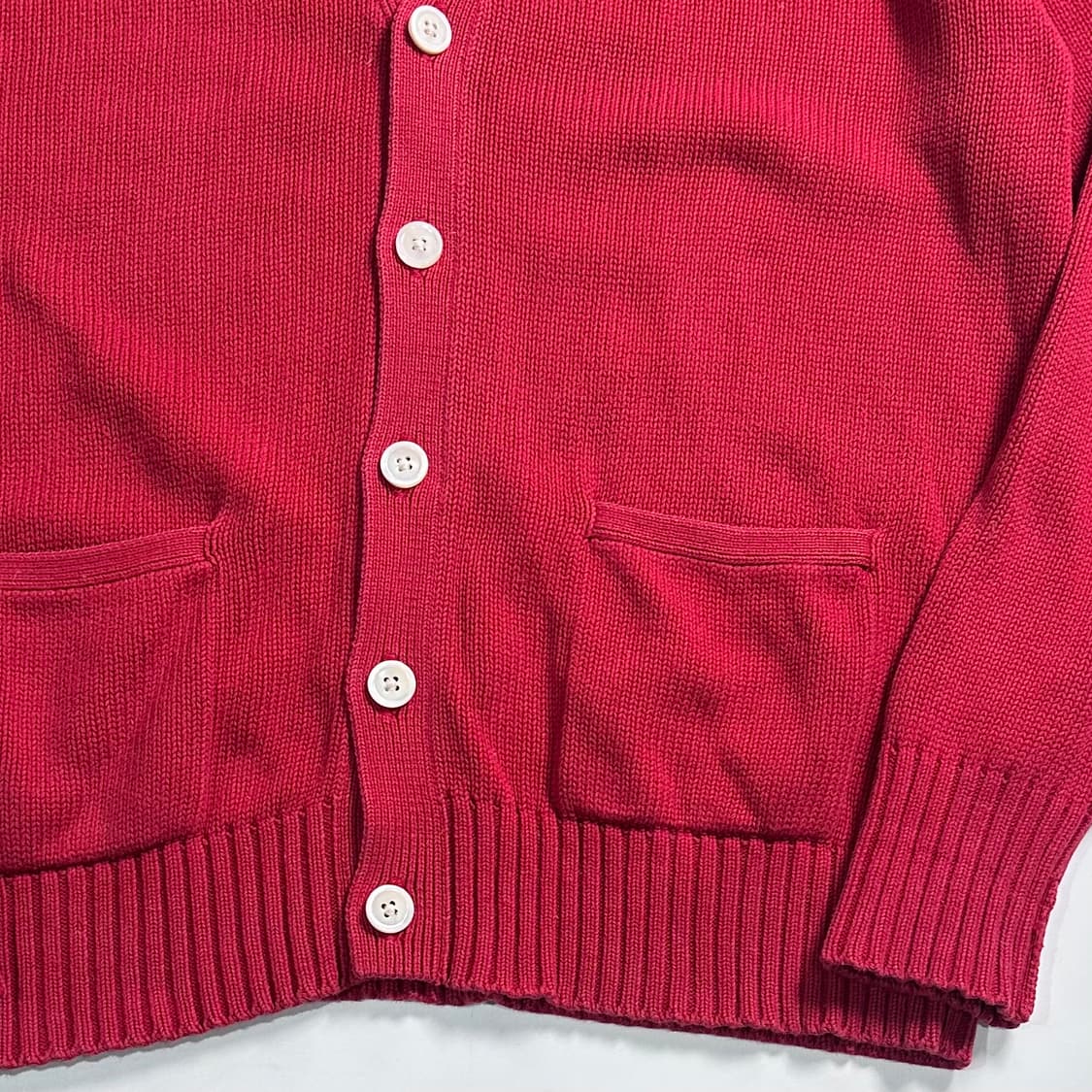 폴로 랄프로렌 레드 코튼 니트 가디건 상품이미지3