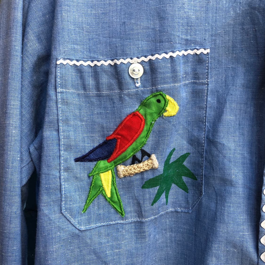 80s Vintage chambray shirt-M 상품이미지2