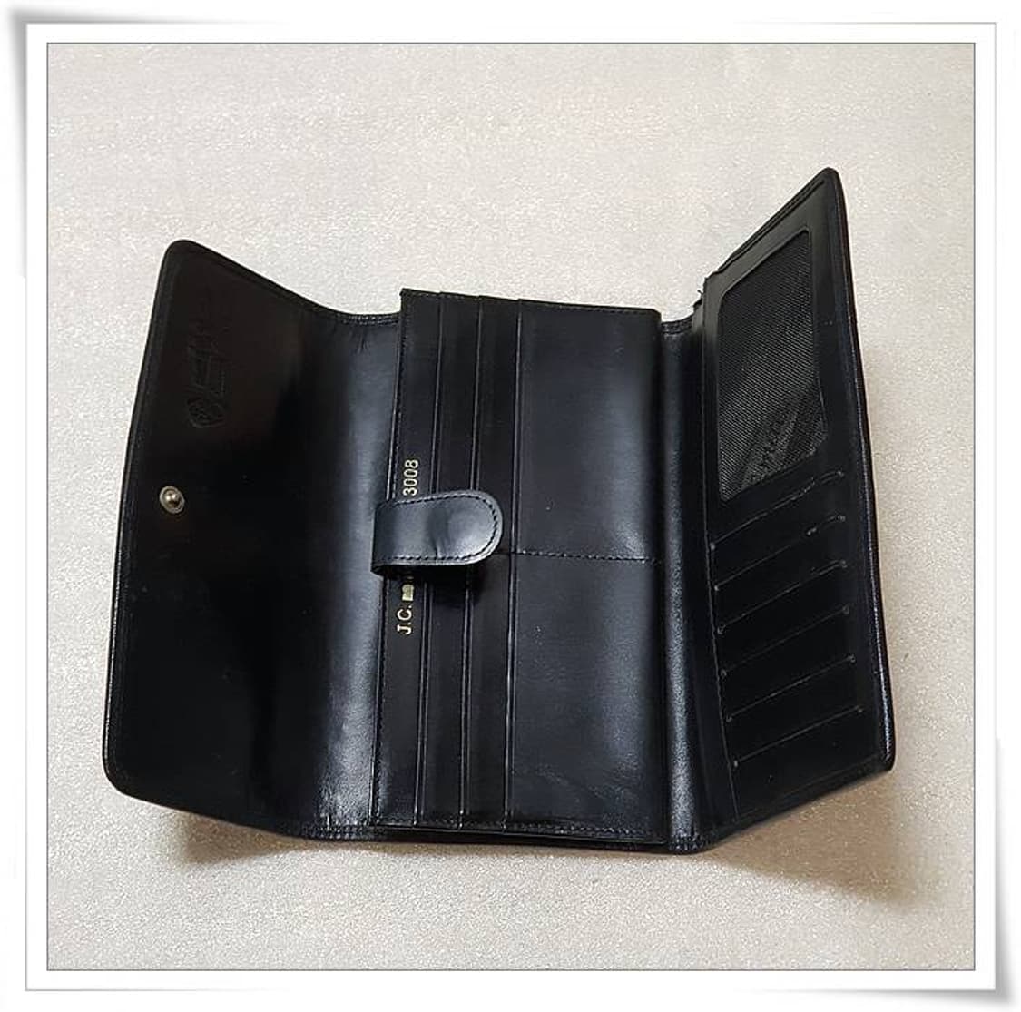 mittso 브랜드의 블랙 가오리 가죽 장지갑 상품이미지7