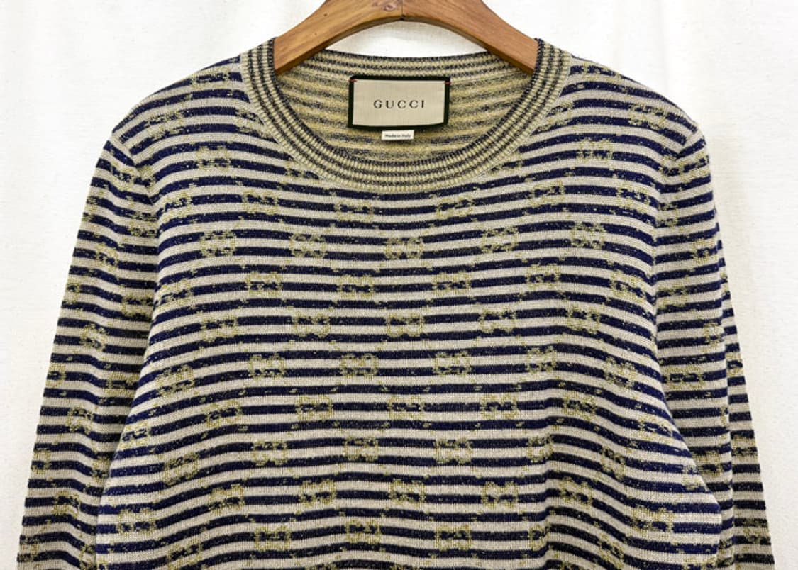 구찌 GG 자카드 루렉스 스트라이프 니트 상품이미지2