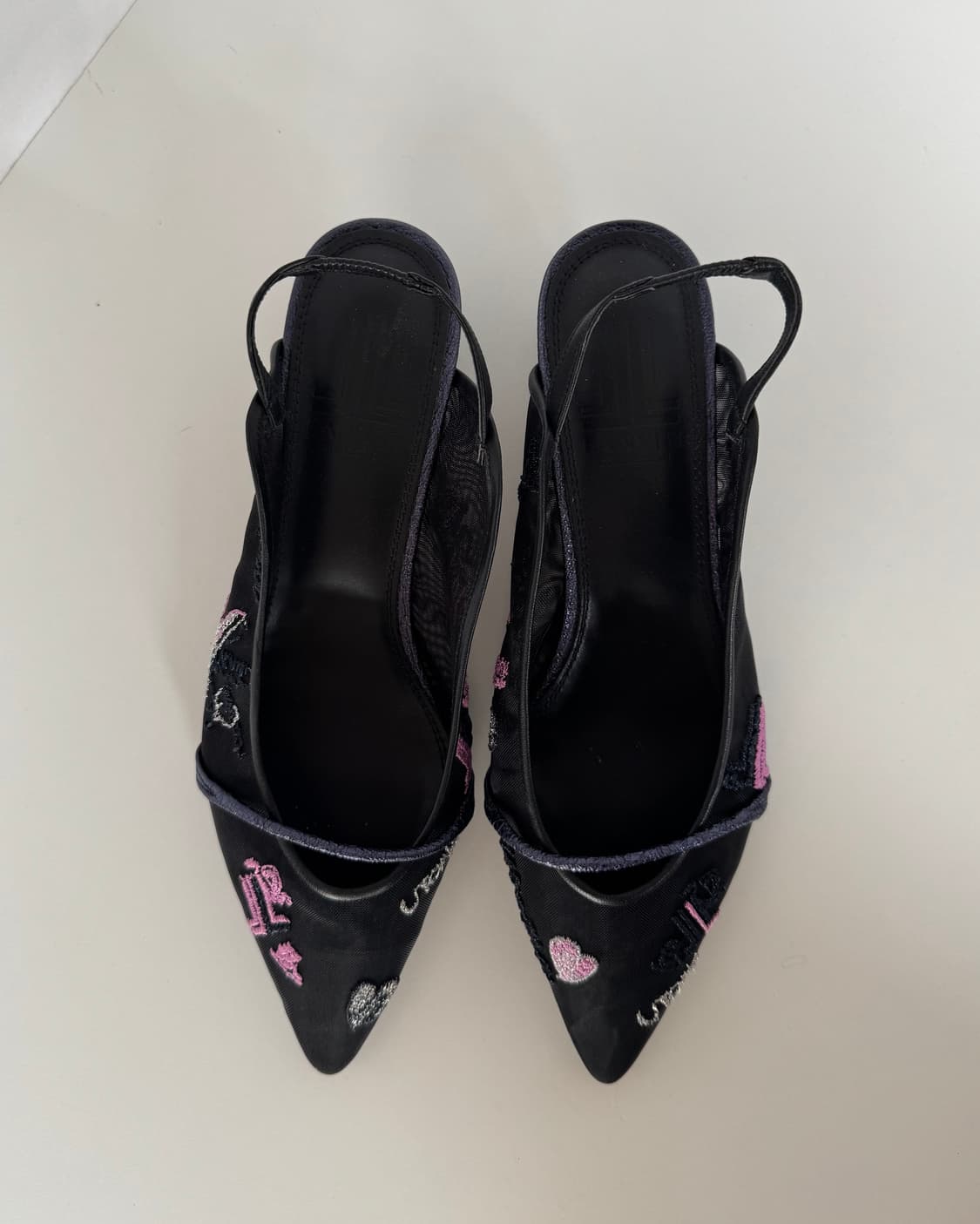 [Lanvin] 랑방 컬렉션 시스루 메쉬 자수 슬링백 상품이미지7