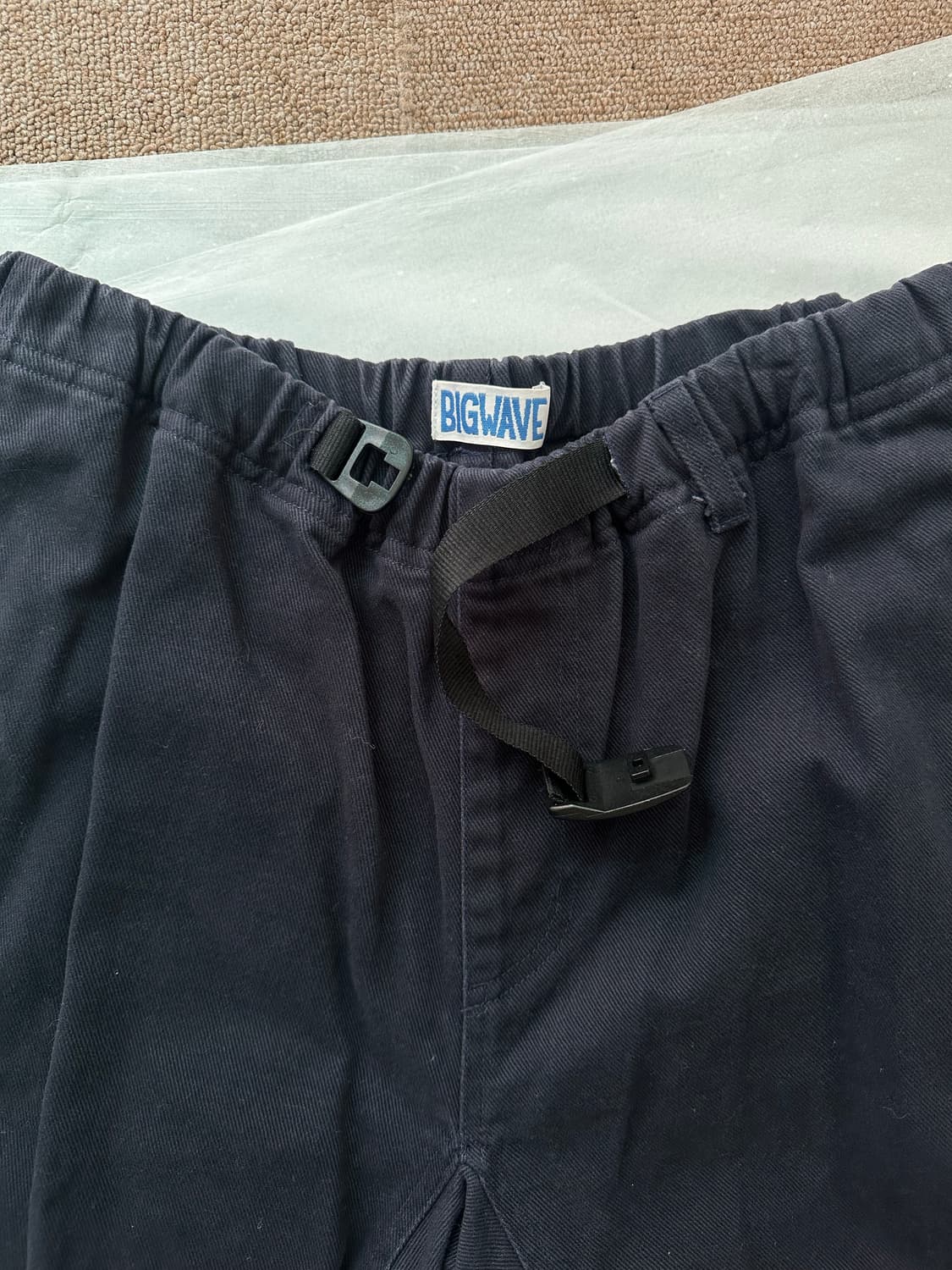 BIGWAVE 빅웨이브 네이비 워싱 코튼 팬츠 상품이미지1