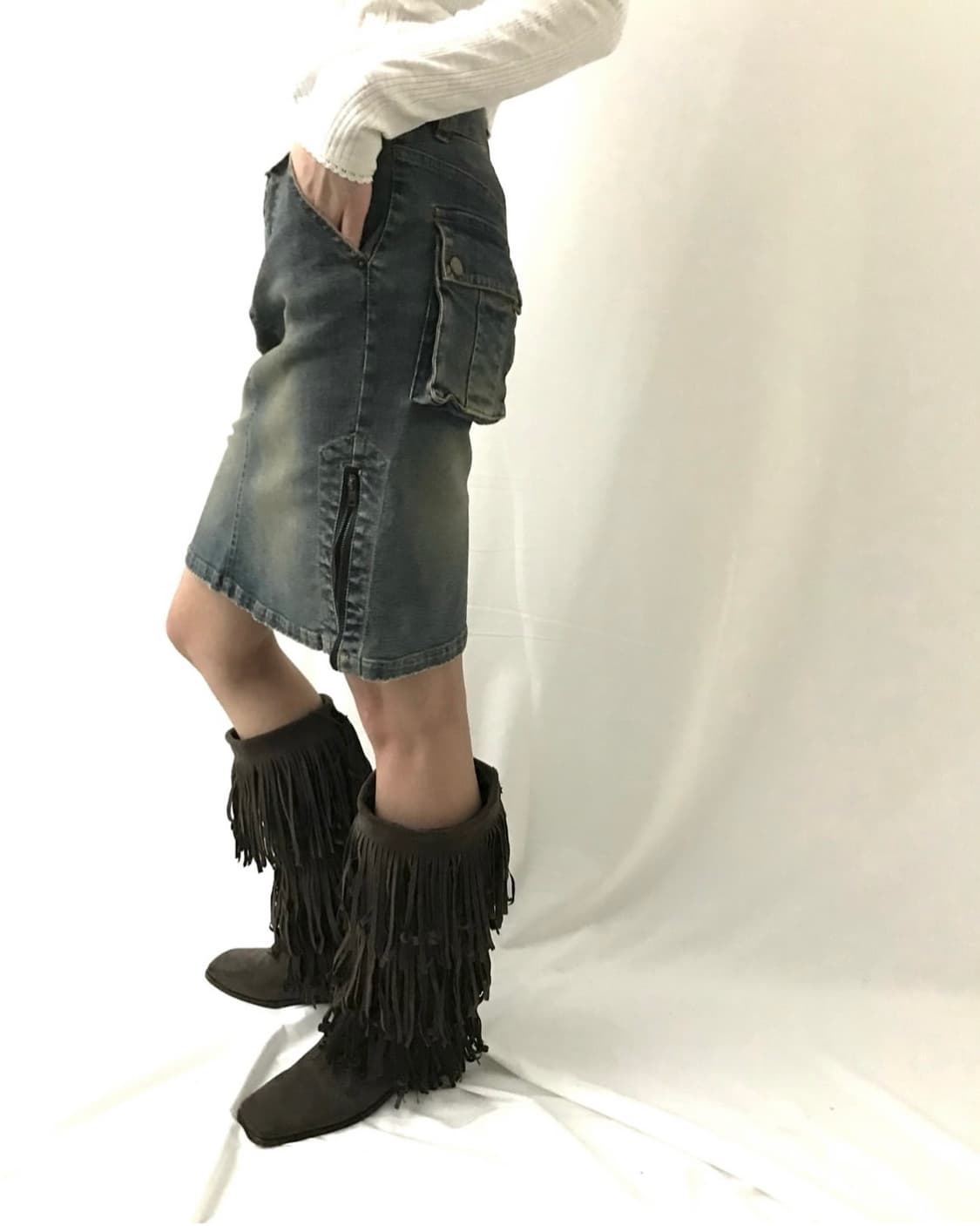 vintage denim sk 상품이미지3