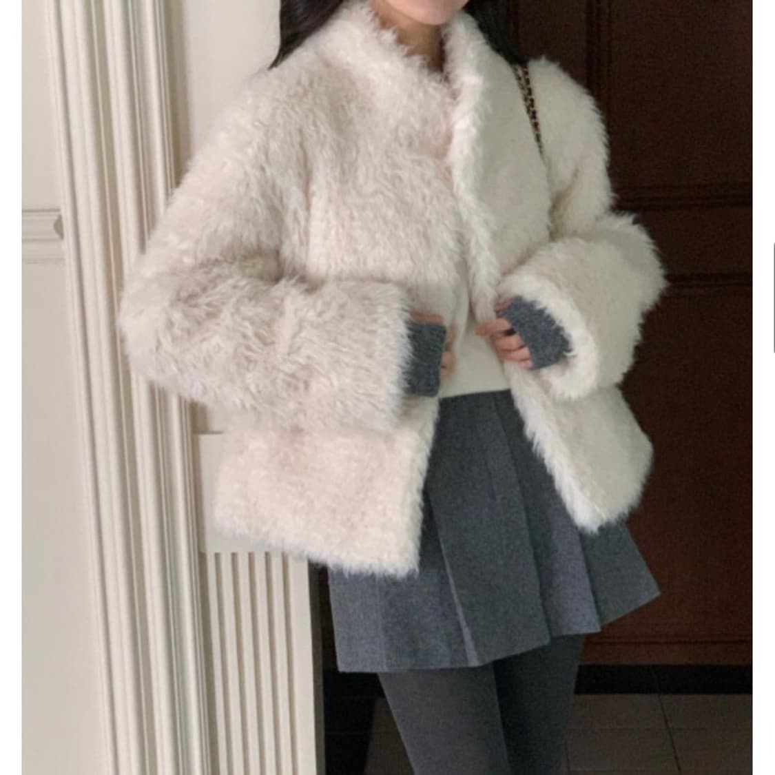 포레스트 퍼자켓 레오 울 퍼자켓 아이보리 도매택 새상품 (택o) 상품이미지2