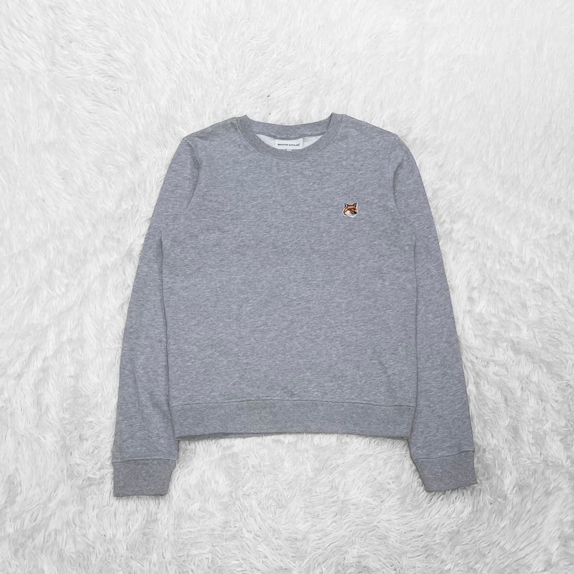 메종키츠네 폭스 헤드 크루넥 맨투맨 그레이 상품이미지2