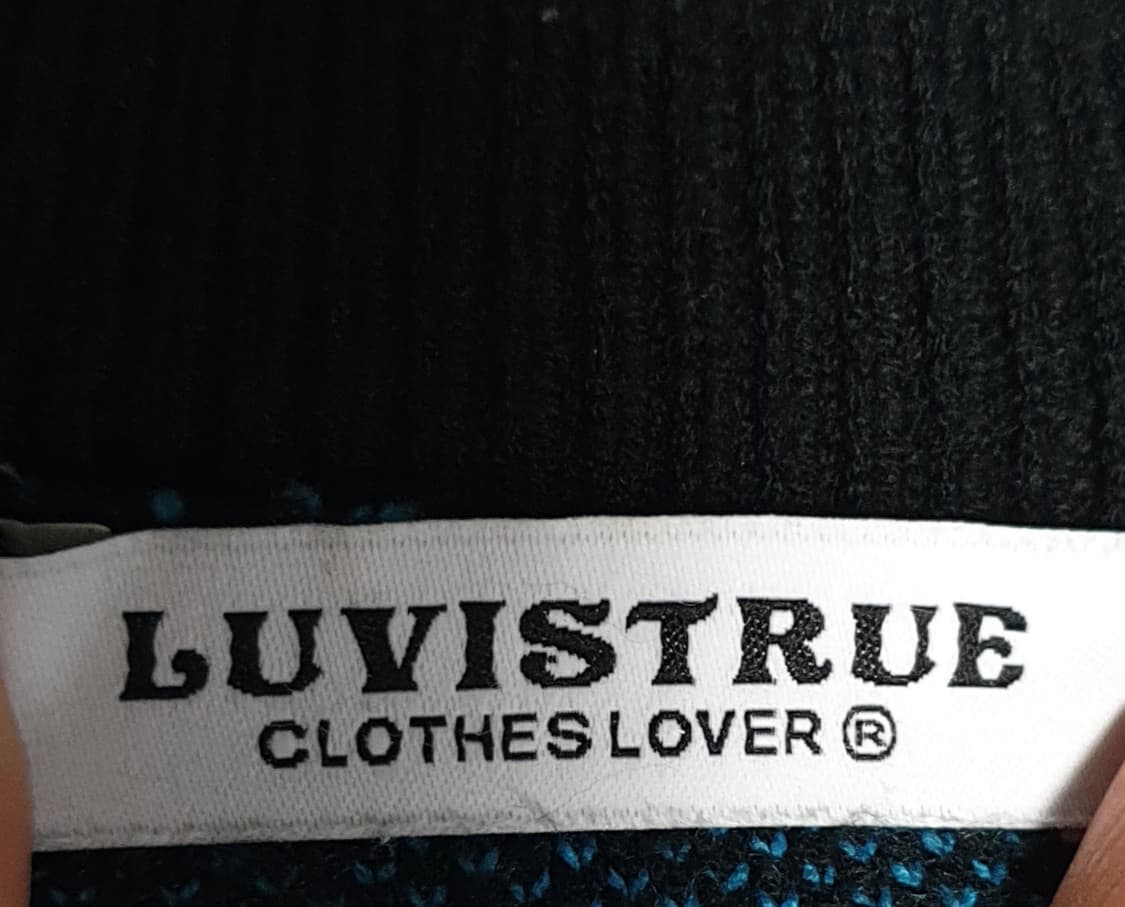 러브이즈트루 크롭 MY LOVE 니트 블루 (F) 상품이미지2