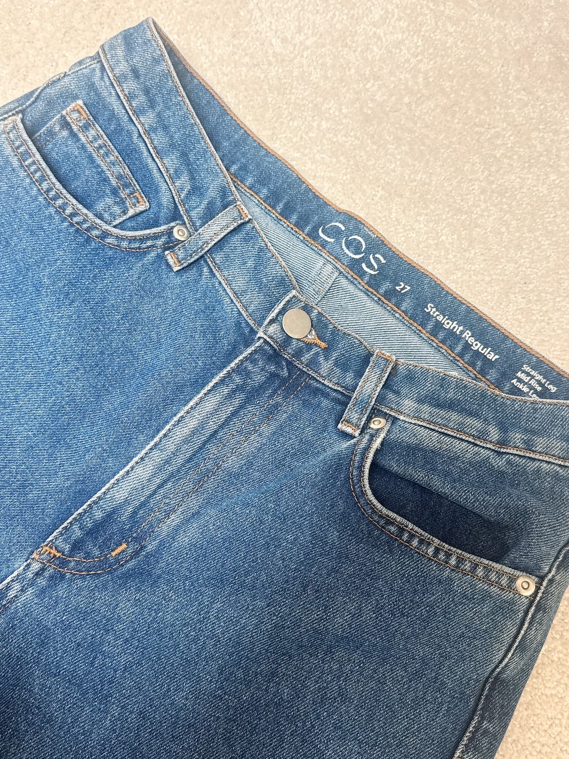 코스(COS) 중청 스트레이트 데님 / 27 미드라이즈 상품이미지4