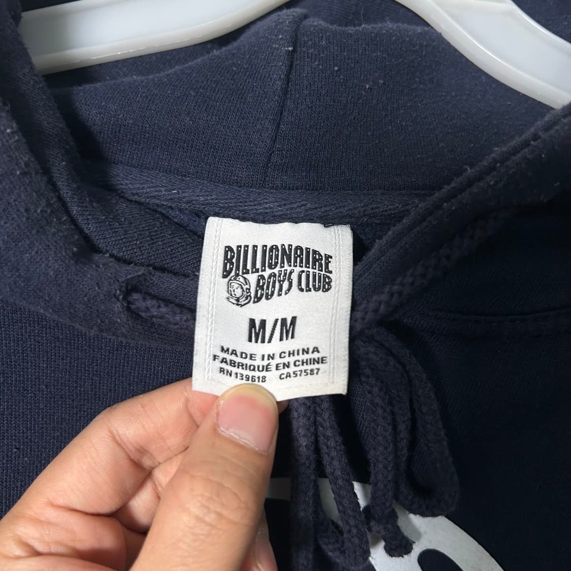 (M) BBC 빌리네어보이즈클럽 딥 네이비 헬멧 후드 상품이미지7