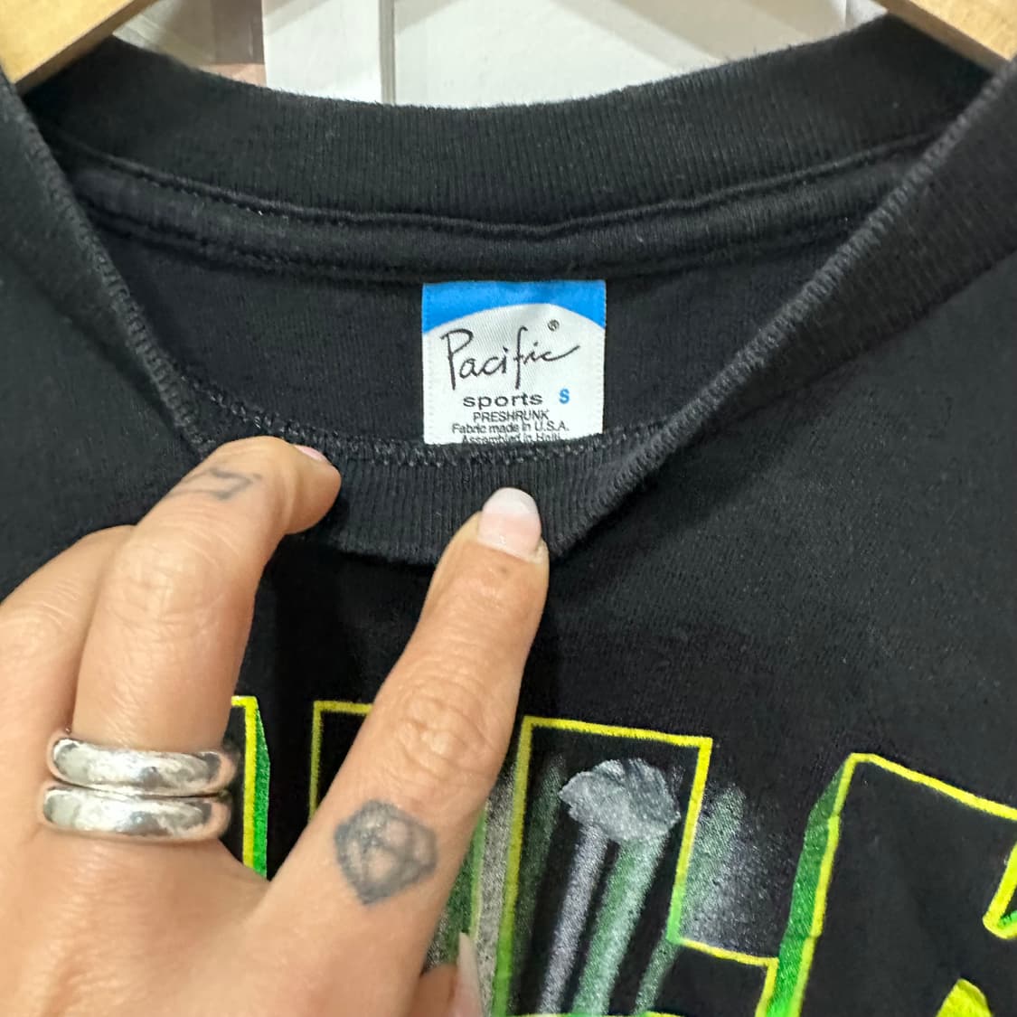 빈티지 퍼시픽스포츠 마블 헐크 그래픽 티셔츠S 상품이미지3