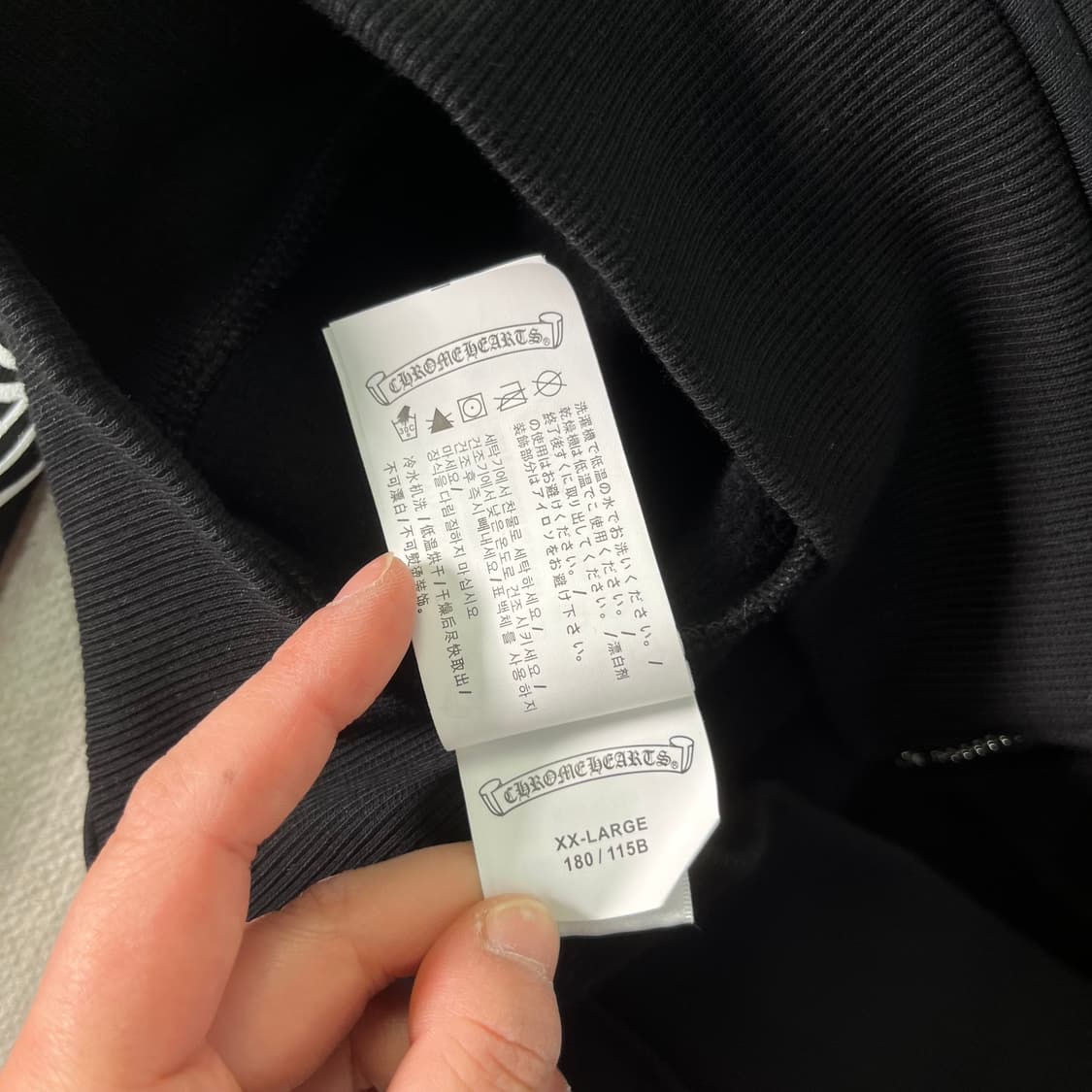 105 크롬하츠 홀스슈 플로랄 플리스 블랙 후드집업 상품이미지9