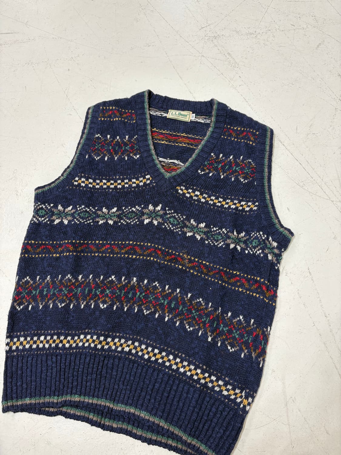 80’s LL Bean Fair isle knit  Vest. 상품이미지4