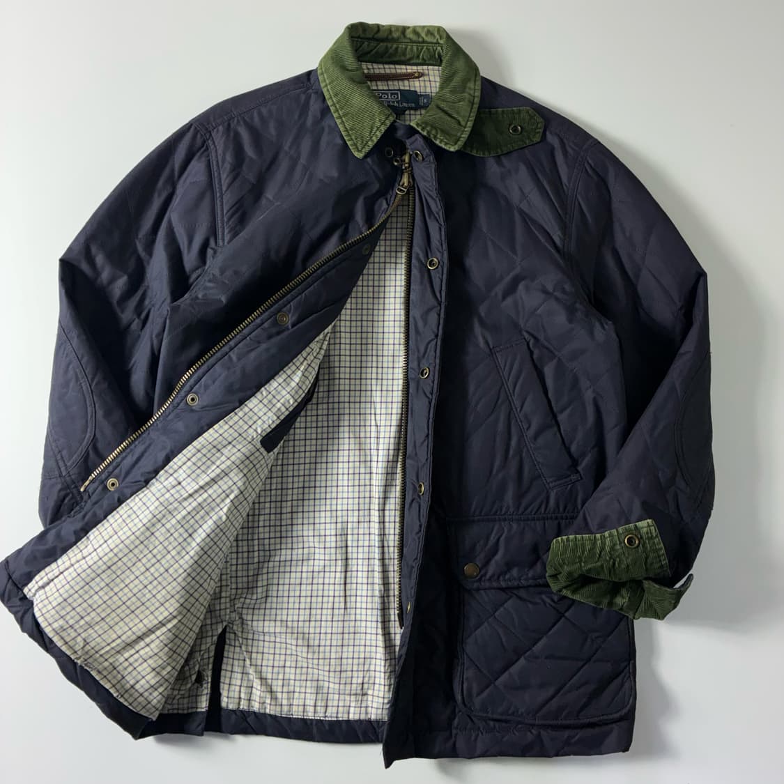 Polo  폴로 랄프로렌 코듀로이 카라 네이비 퀼팅 패디드 자켓  상품이미지1