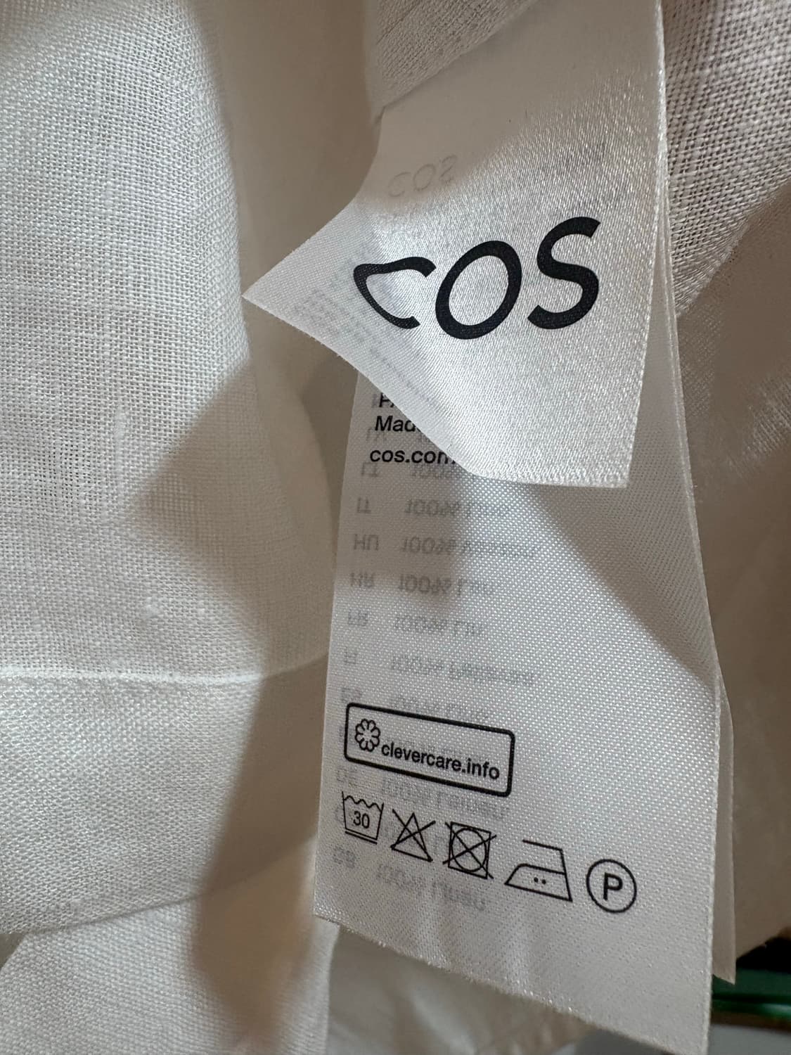 COS코스린넨화이트셔츠 상품이미지5