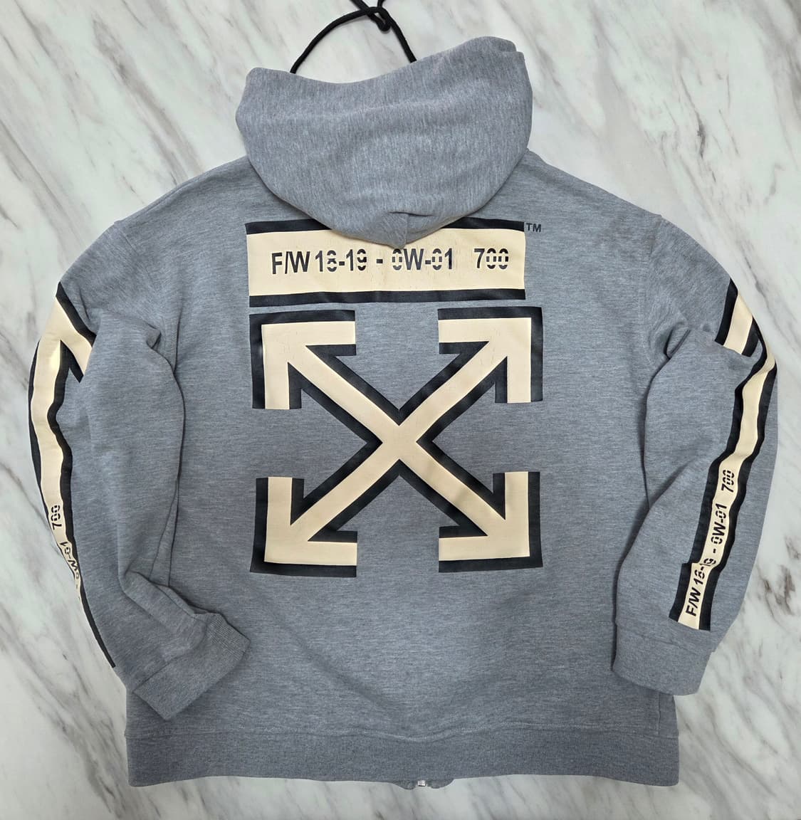 오프화이트 애로우 프린트 후드집업  상품이미지1