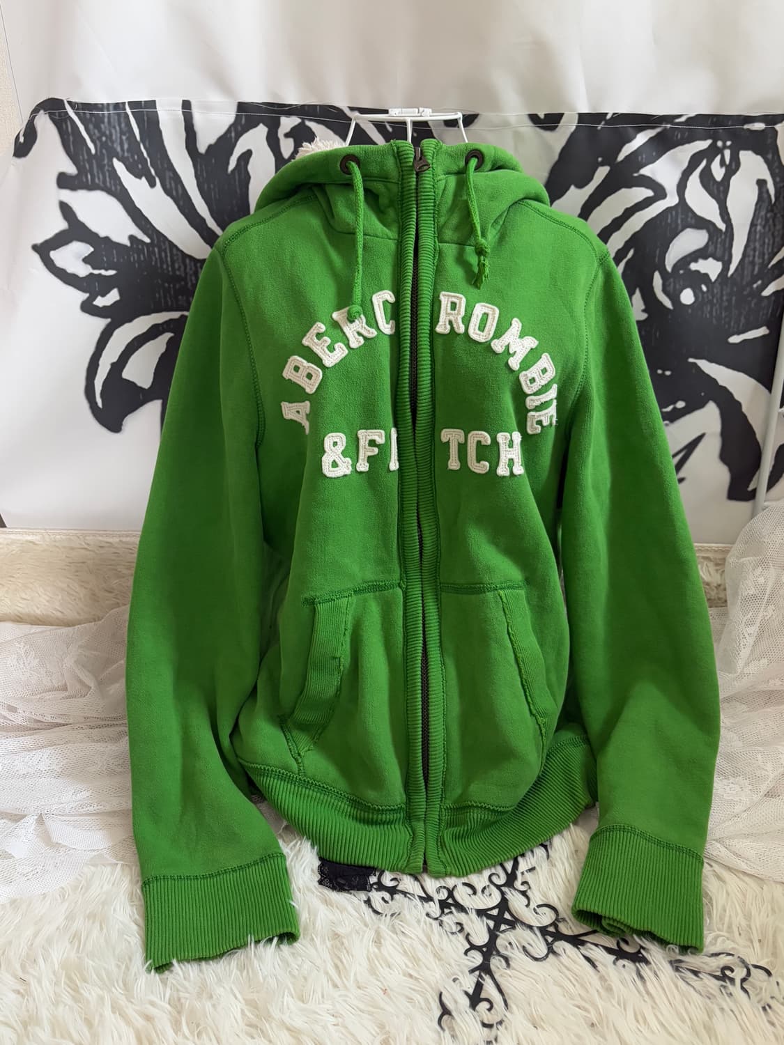• Abercrombie Green Fur Hood Zip-Up  상품이미지8