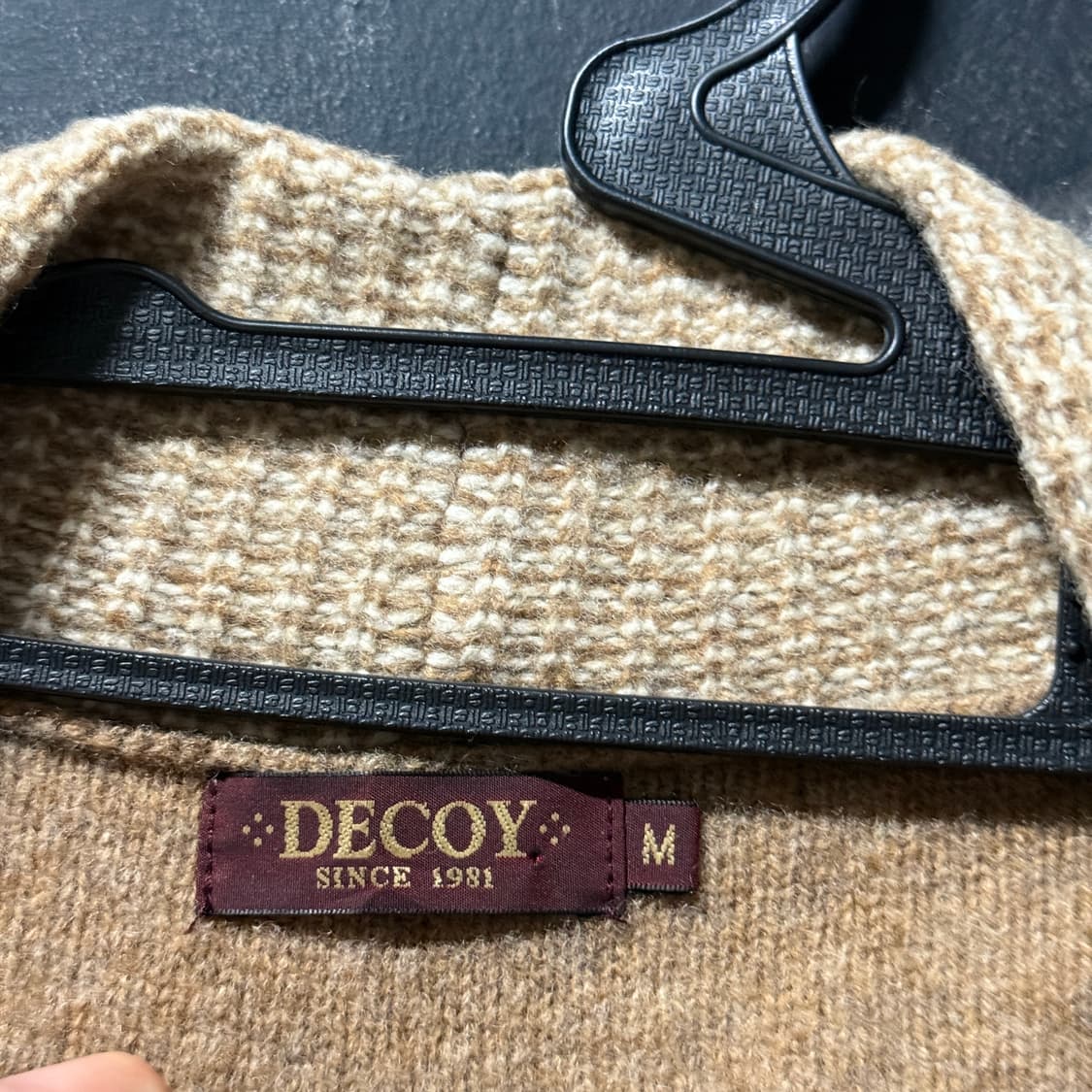 VTG 빈티지 100% 울 숄카라 에스닉 패턴 브라운 모리 롱 가디건 상품이미지5