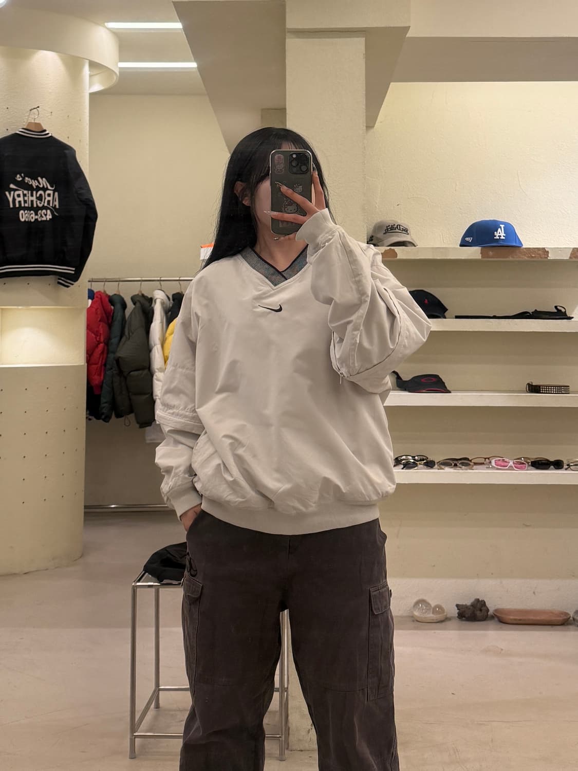 나이키 스우시 브이넥 나일론 웜업 U836 상품이미지1