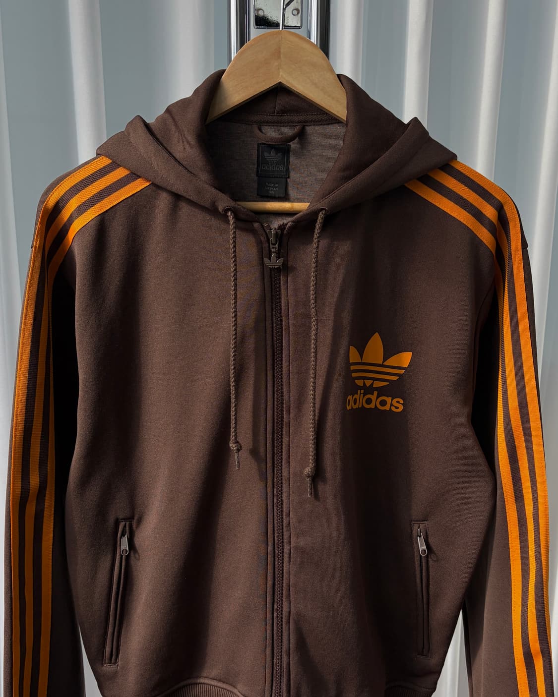 [L]아디다스 후드 플락 감귤 초코 트랙탑 져지 상품이미지4