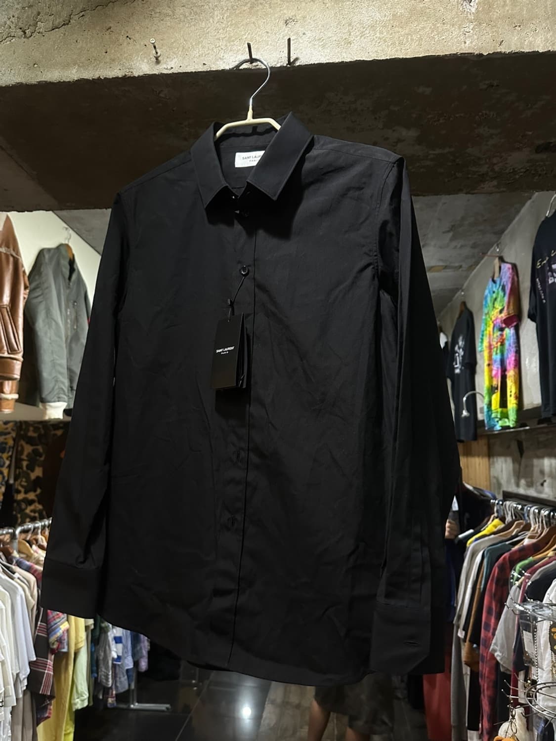 SAINT LAURENT    유니폼 라인 블루셔츠 상품이미지1