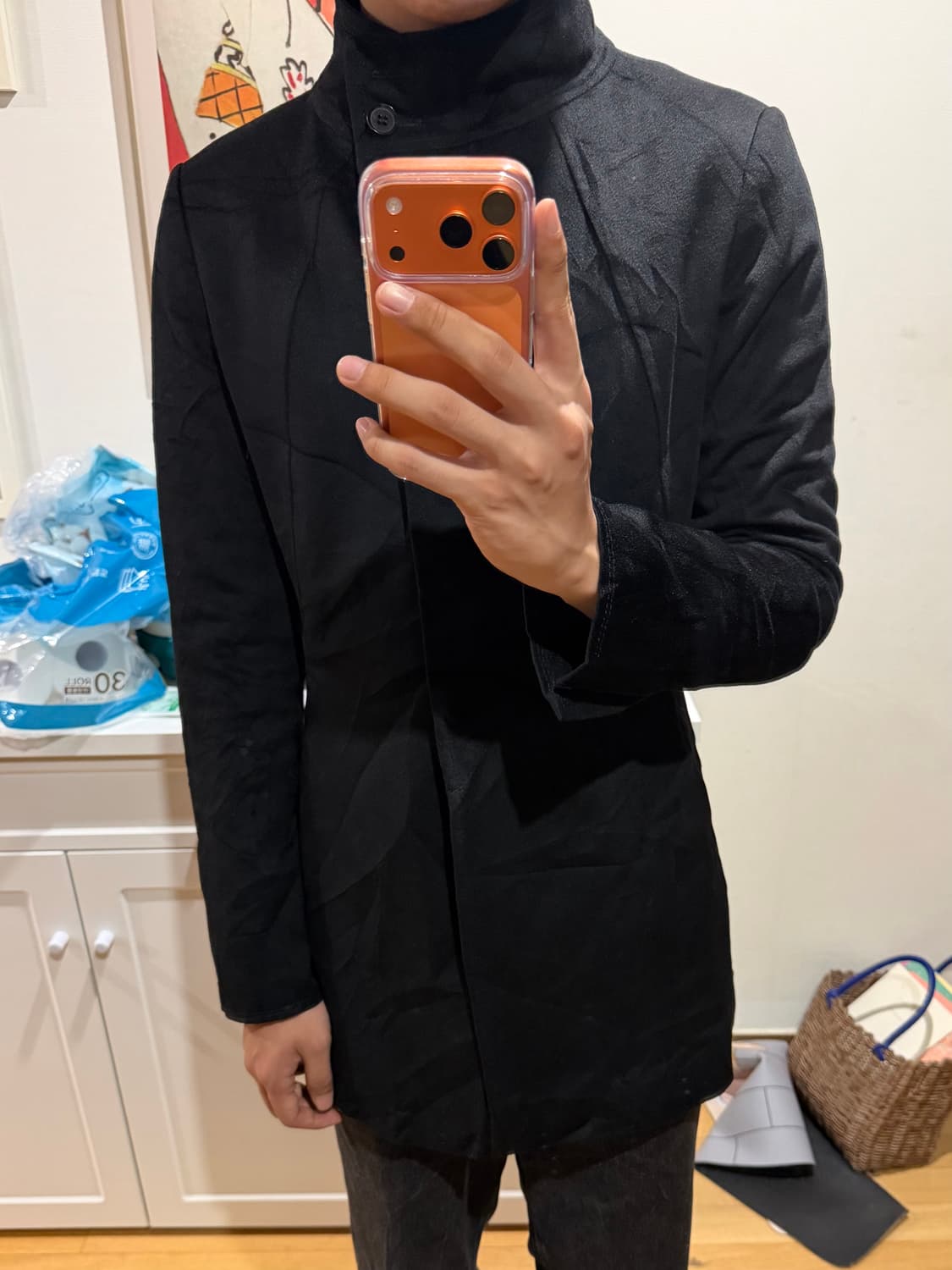 atelier sab 로로피아나 울 버튼 코트 상품이미지3