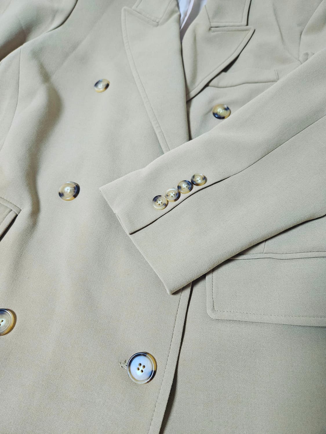 슬로우가먼츠 베이지 더블코트 F 상품이미지4