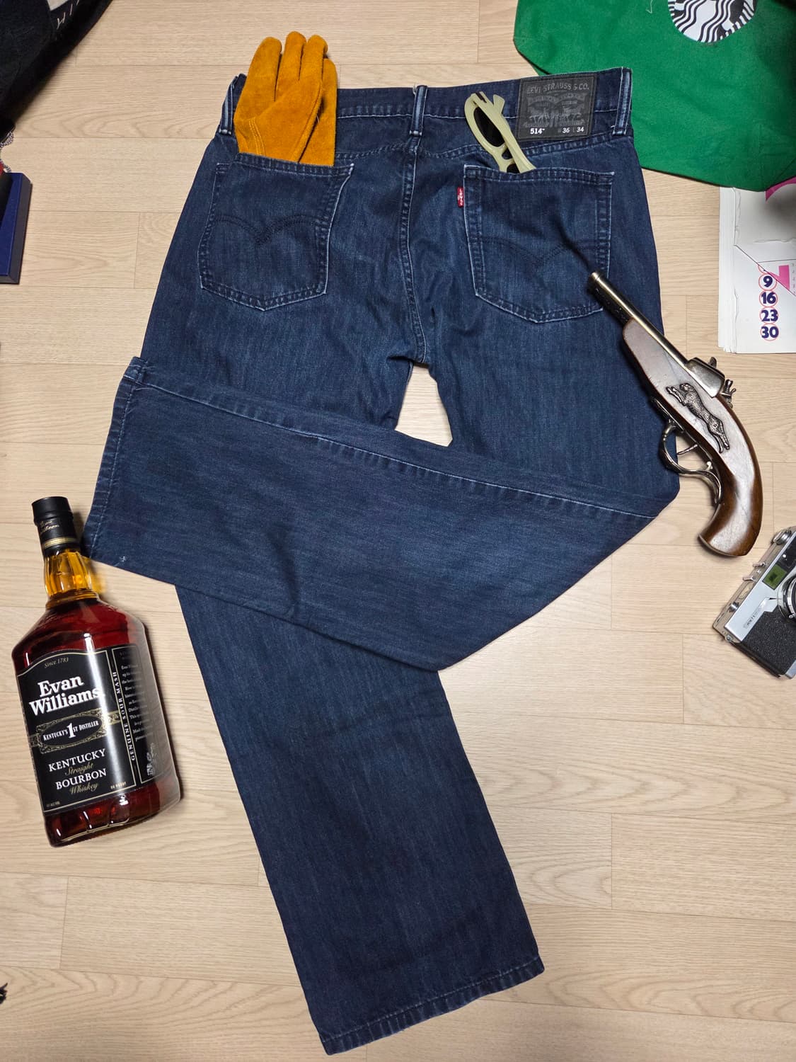 리바이스 514 인디고 데님 청바지 팬츠 36 34 상품이미지4