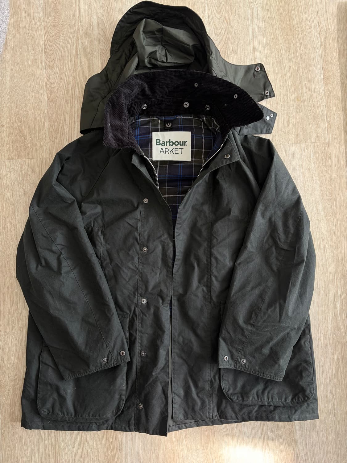아르켓 x 바버 콜라보 왁스 코팅 자켓 상품이미지4