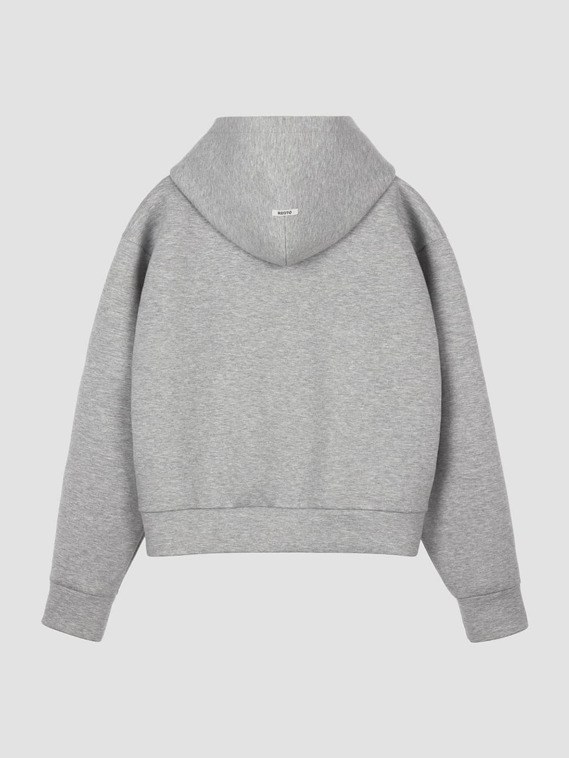 [OS] 렉토 재패니즈 네오프랜 로고 패치 후드집업 멜란지 그레이 상품이미지10