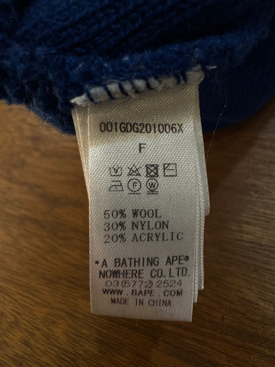 [OS] 베이프 에이프 헤드 원포인트 비니 네이비  상품이미지7