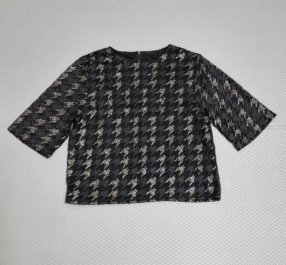 반팔 패턴 블라우스 상품이미지3