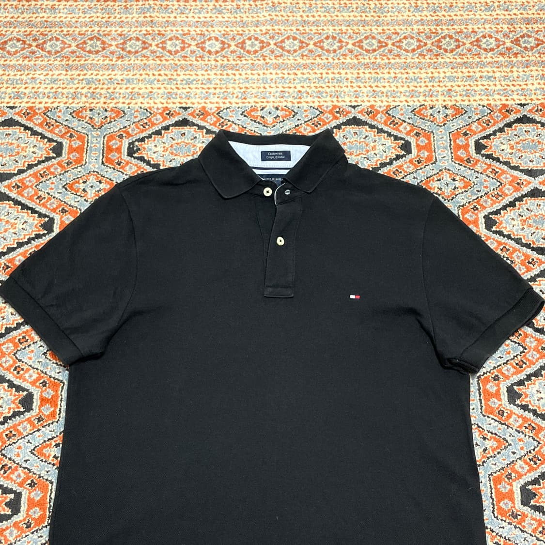 타미힐피거 블랙 반팔 카라티셔츠 남성XS 상품이미지2