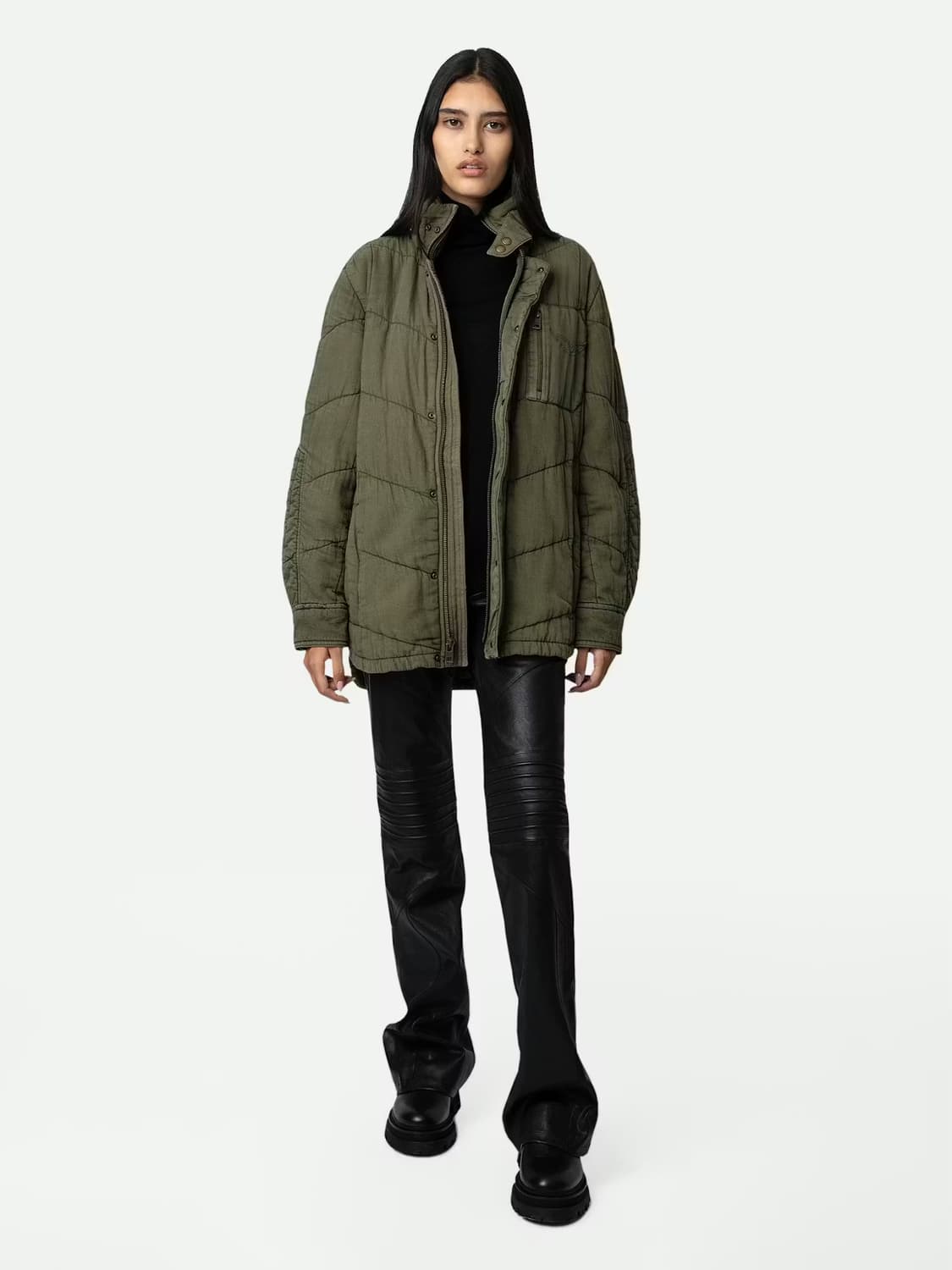 자딕앤볼테르 밀리터리 퀼팅 야상 자켓 S사이즈 상품이미지2