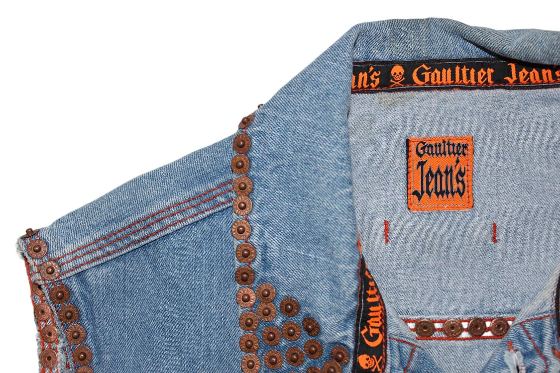 1990s Jean PaulGaultier 장폴고티에 스터드 데님 베스트 상품이미지2