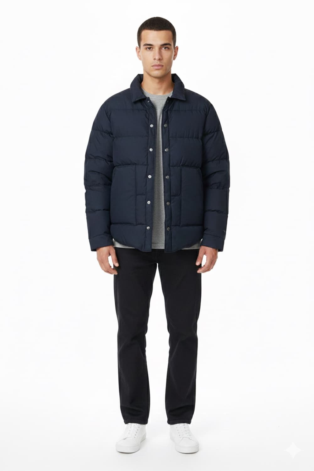 노스페이스 퍼플라벨 셔츠 자켓 패딩 네이비 상품이미지6