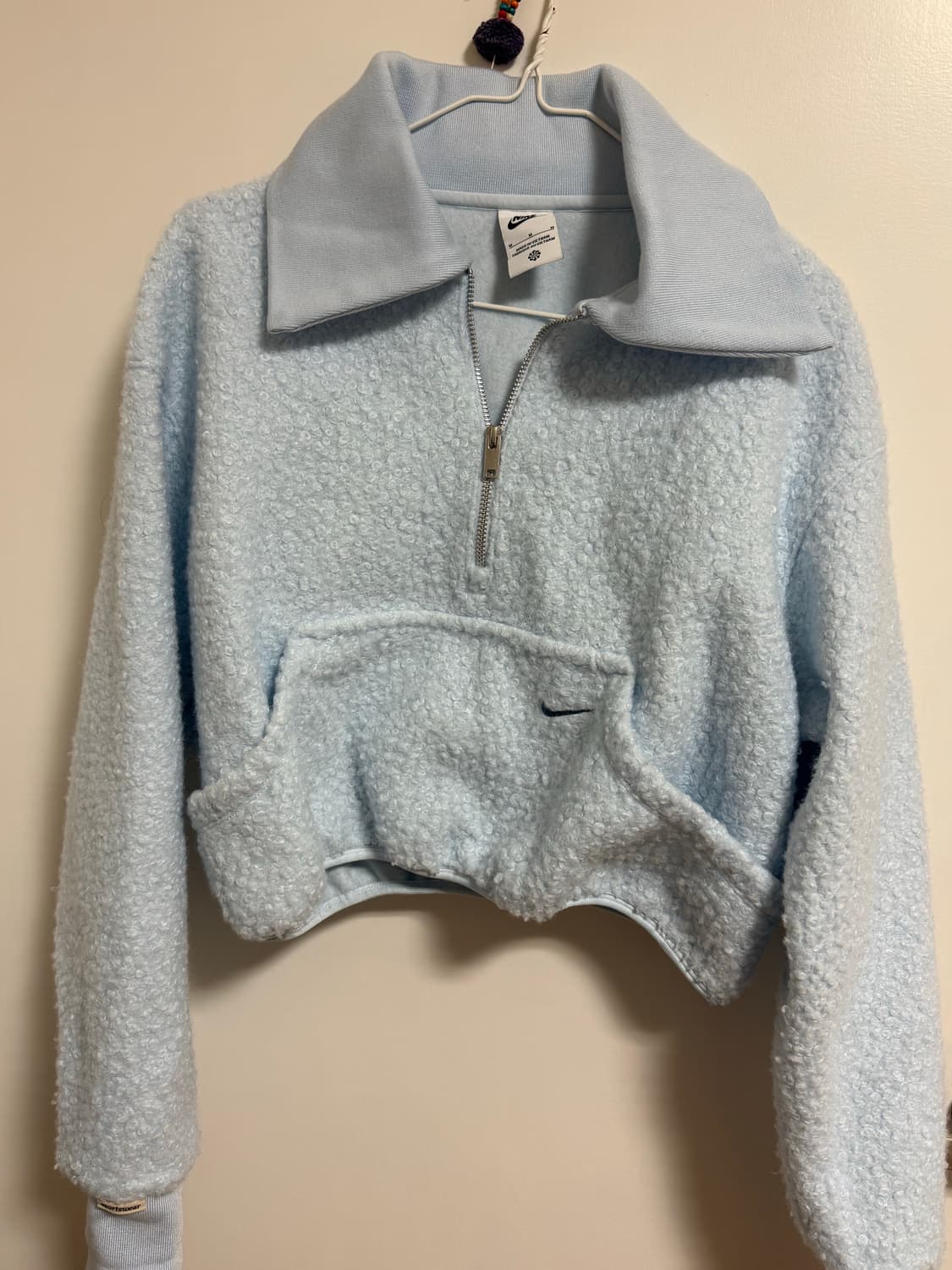 나이키 하늘색 크롭 후리스 상품이미지2