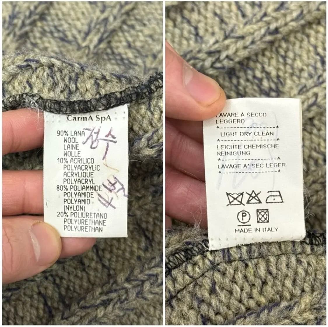 90s Castelbajac 까스텔바작 벅스버니 헤비울 니트집업 상품이미지5