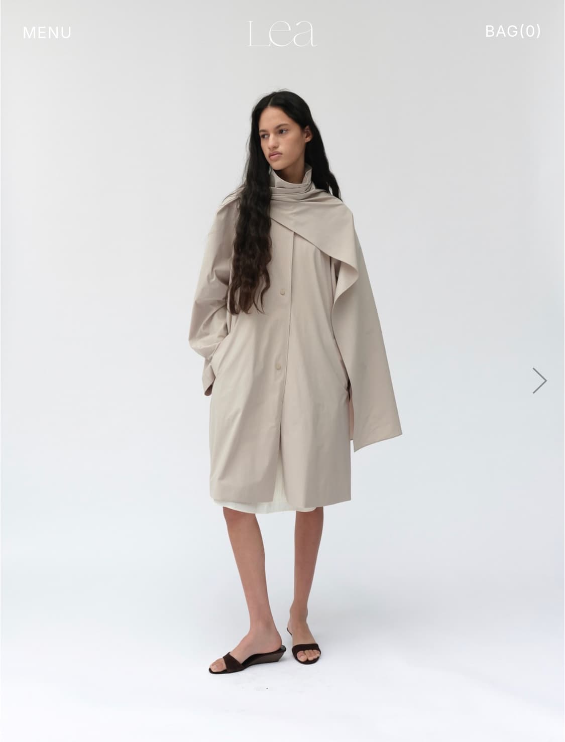 르에 SANDER DRAPEDHALF TRENCH COAT 판매 상품이미지1