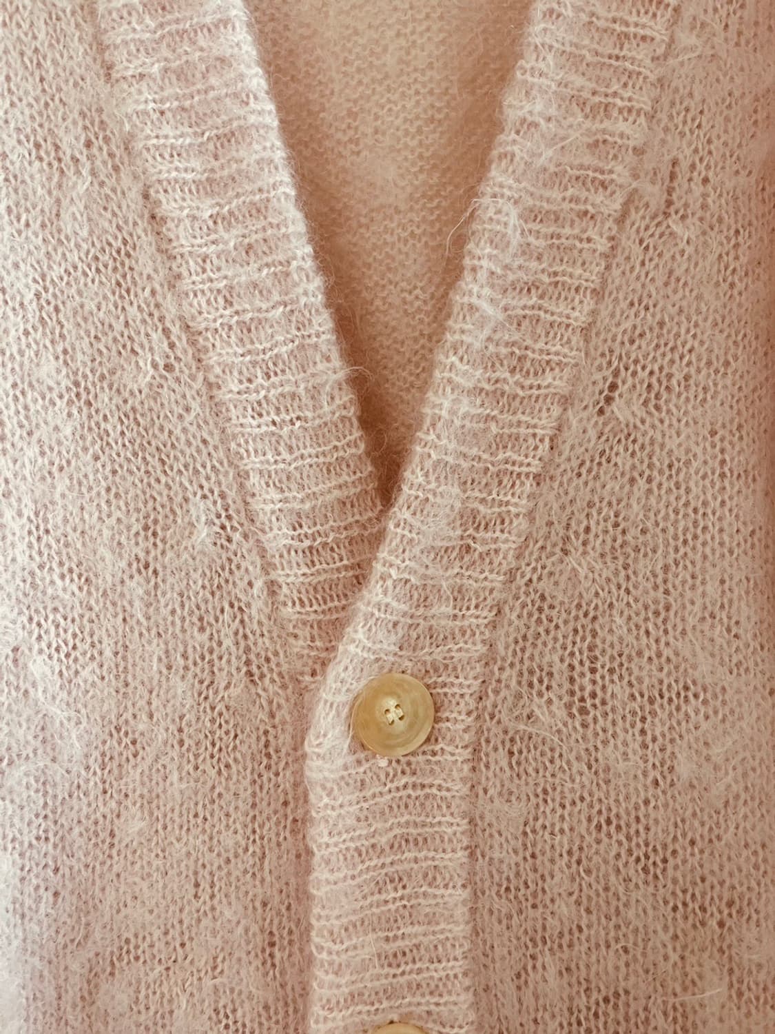 오라리 모헤어 핑크 가디건 상품이미지2