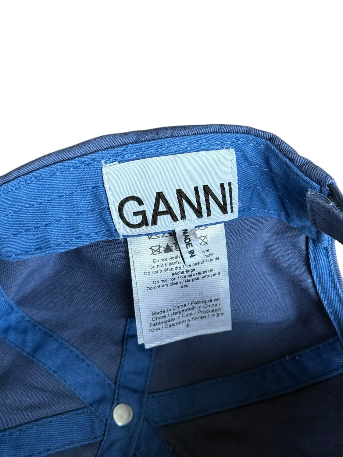 가니 블루 자수 볼캡 상품이미지6