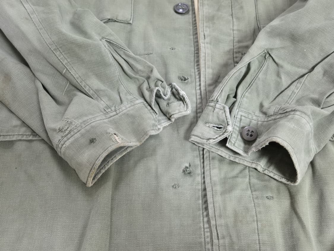 육군 구형 70년대 민무늬 야전상의 전투복 상의 자켓 (XL) 상품이미지6