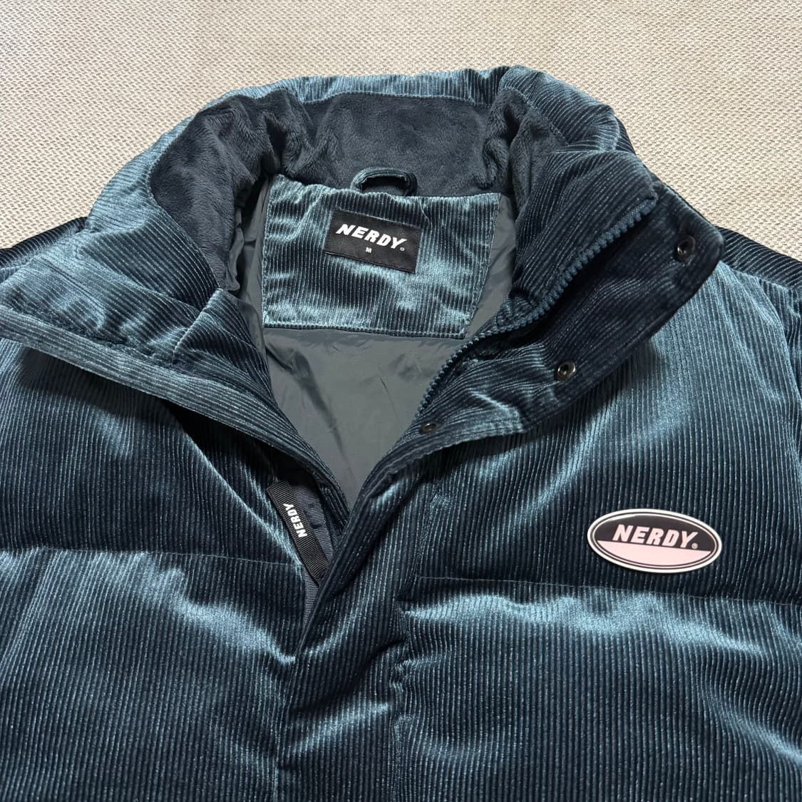 널디 코듀로이 덕다운 패딩 블랙 상품이미지2