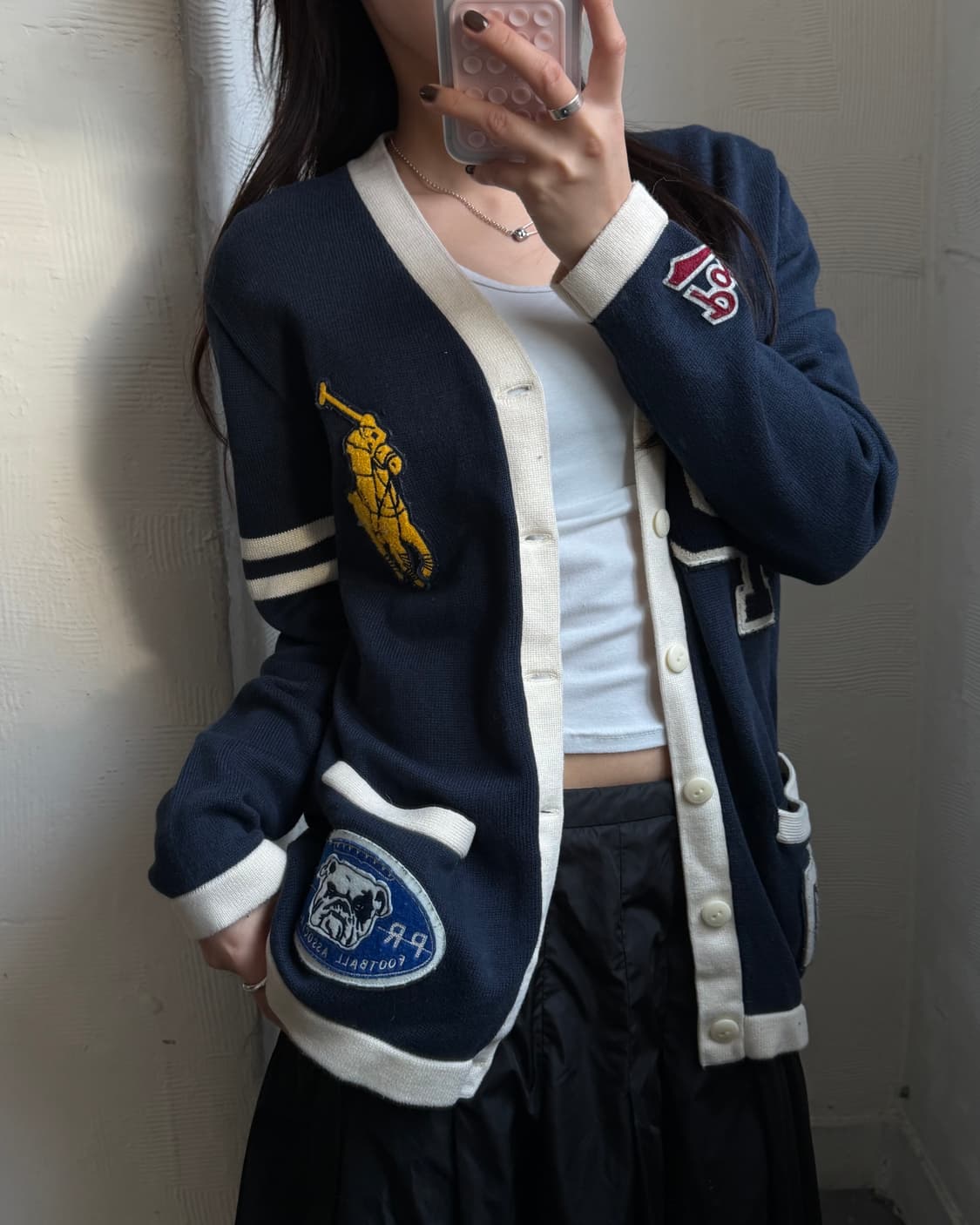 Polo 폴로 랄프로렌 신형 빅포니 레터맨 와펜 가디건 상품이미지8