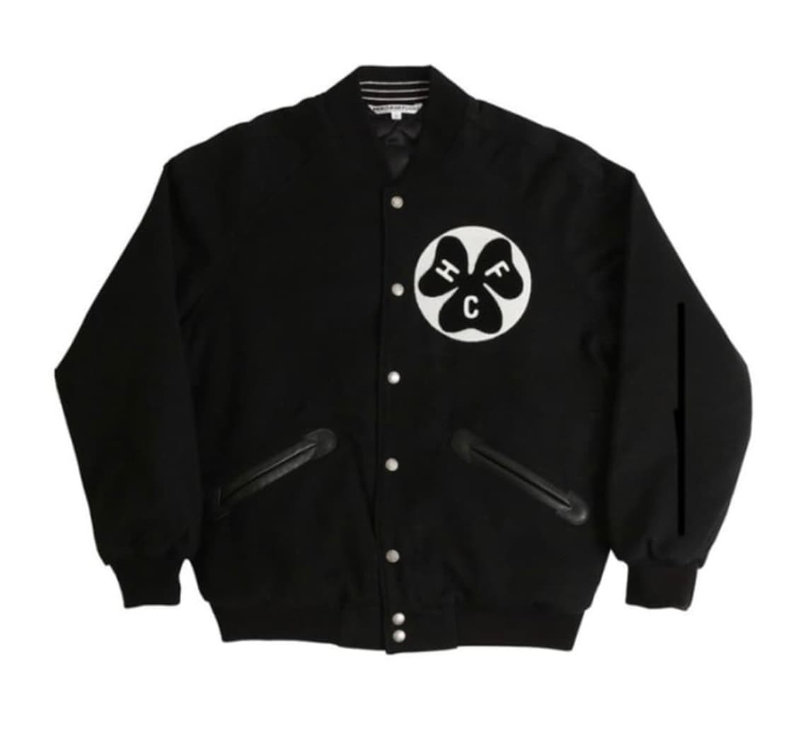 헤리티지플로스 바시티 자켓 블랙 상품이미지1