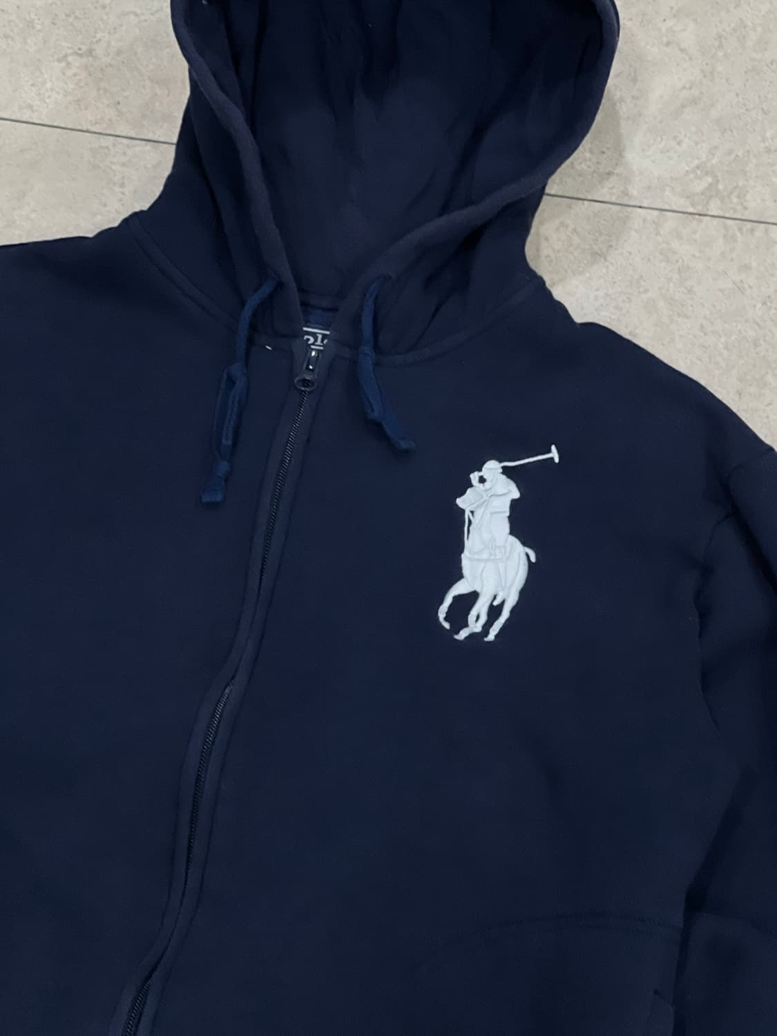 (M) 폴로랄프로렌 올드스쿨 빅포니 후드집업 네이비 상품이미지3